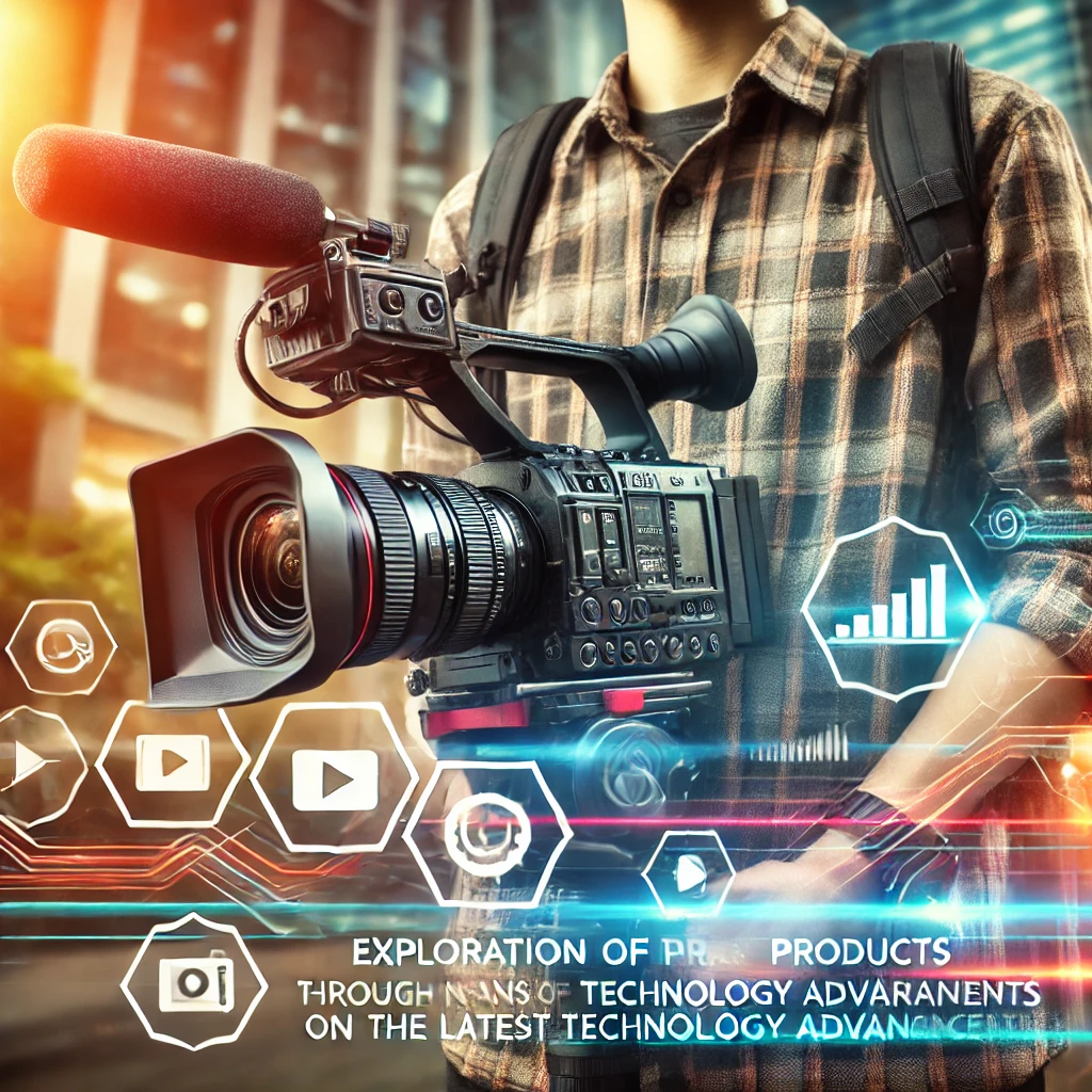 A-dynamic-and-engaging-image-of-a-person-holding-a-professional-video-camera-with-accessories-standing-outdoors-in-a-vibrant-urban-setting